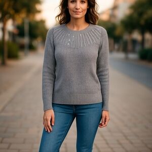 Banana Republic Gray Crew Neck Sweater